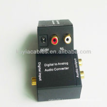 Digital Optical to Analog L/R RCA Audio Converter Adapter